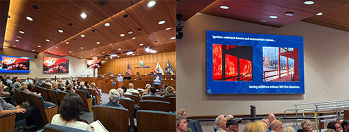 Community members in attendance at the wildfire preparedness town hall.