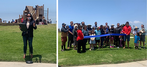 Marina Park Playground Ribbon Cutting Ceremony