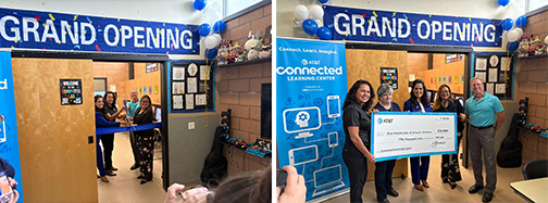 Ribbon Cutting and Check Presentation to AT&T Connected Learning Center