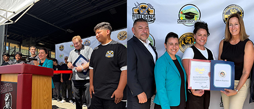 Senator Limón and Assemblymember Irwin present certificates of recognition.