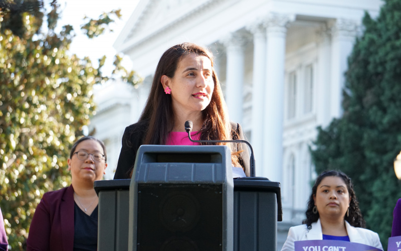 Sen Limón at press conference