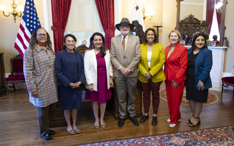 Senate Budget Committee Smiling in Pro Tems Office 
