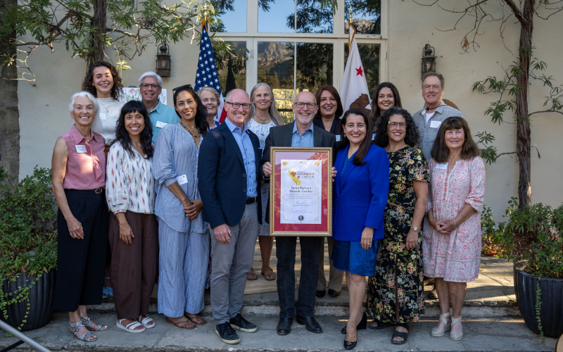 Senator Monique Limon celebrating Nonprofit of the Year with Santa Barbara Botanic Garden 