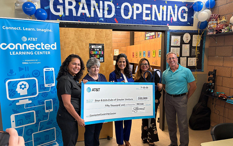Ribbon Cutting and Check Presentation to AT&T Connected Learning Center