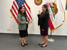 Senate pro Tem Limón swears in Supervisor Lopez